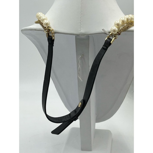 Ann Taylor Faux Pearl Rhinestone Six-Strand Statement Runway Necklace $90 MSRP - Picture 9 of 11